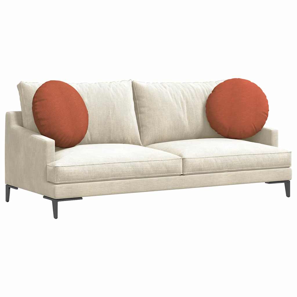VidaXL Sitzkissen 2 Stück rot-orange ø 50 cm Baumwollstoff