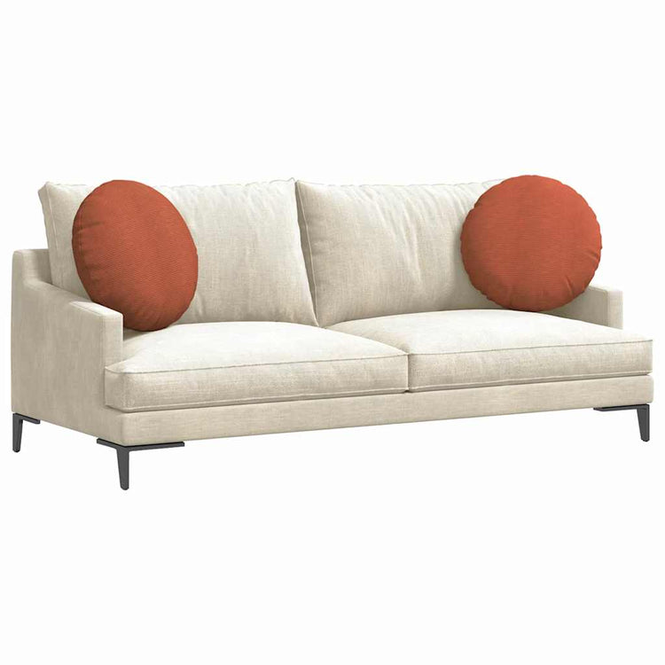 VidaXL Sitzkissen 2 Stück rot-orange ø 50 cm Baumwollstoff
