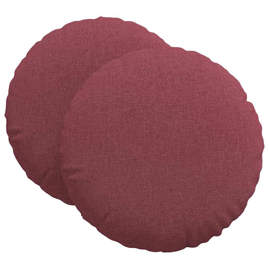 Vidaxx Sitzkissen 2 Stück weinrot ø60 x 21 cm Stoff