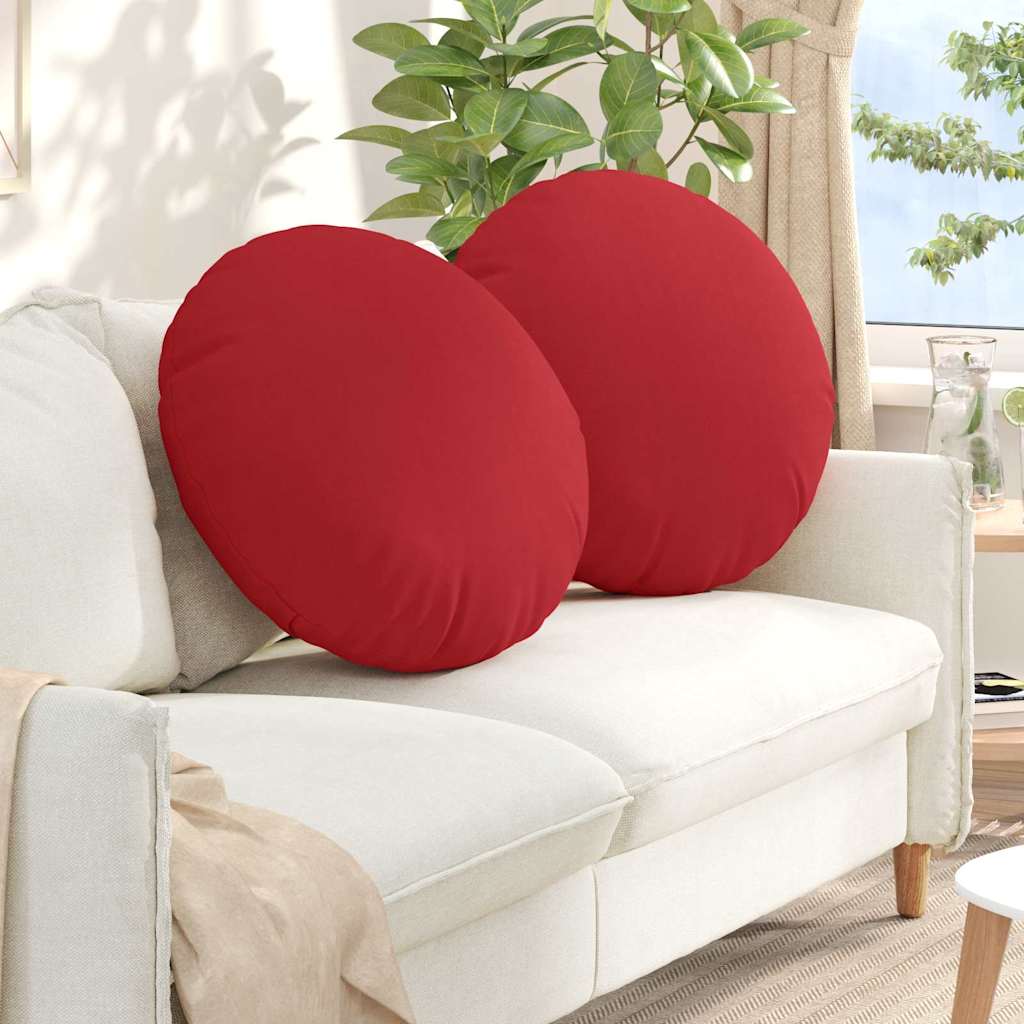 Vidaxx Sitzkissen 2 Stück rot ø60 x 21 cm Stoff