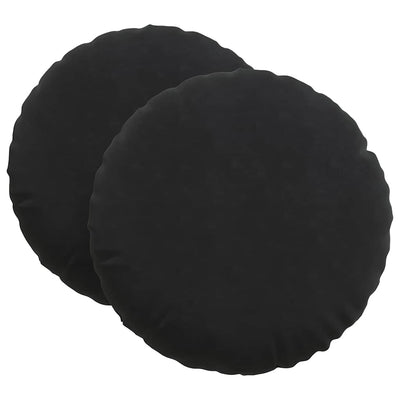 Vidaxx Sitzkissen 2 Stück schwarz ø 40 x 13 cm Samt