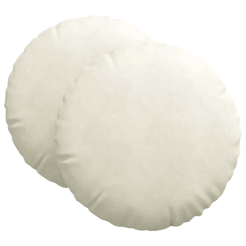 Vidaxx Sitzkissen 2 Stück Creme ø 40 x 13 cm Samt