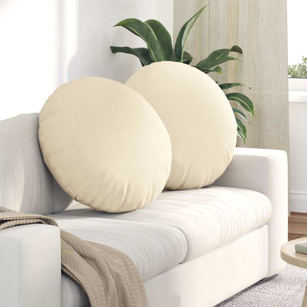 Vidaxx Sitzkissen 2 Stück creme ø 60 cm Baumwollstoff