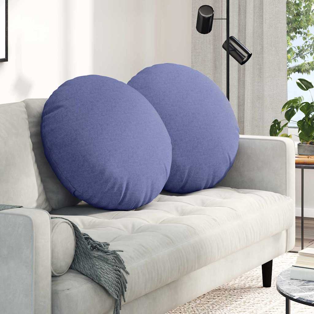 Vidaxx Sitzkissen 2 Stück Jeansblau ø80 x 29 cm Stoff