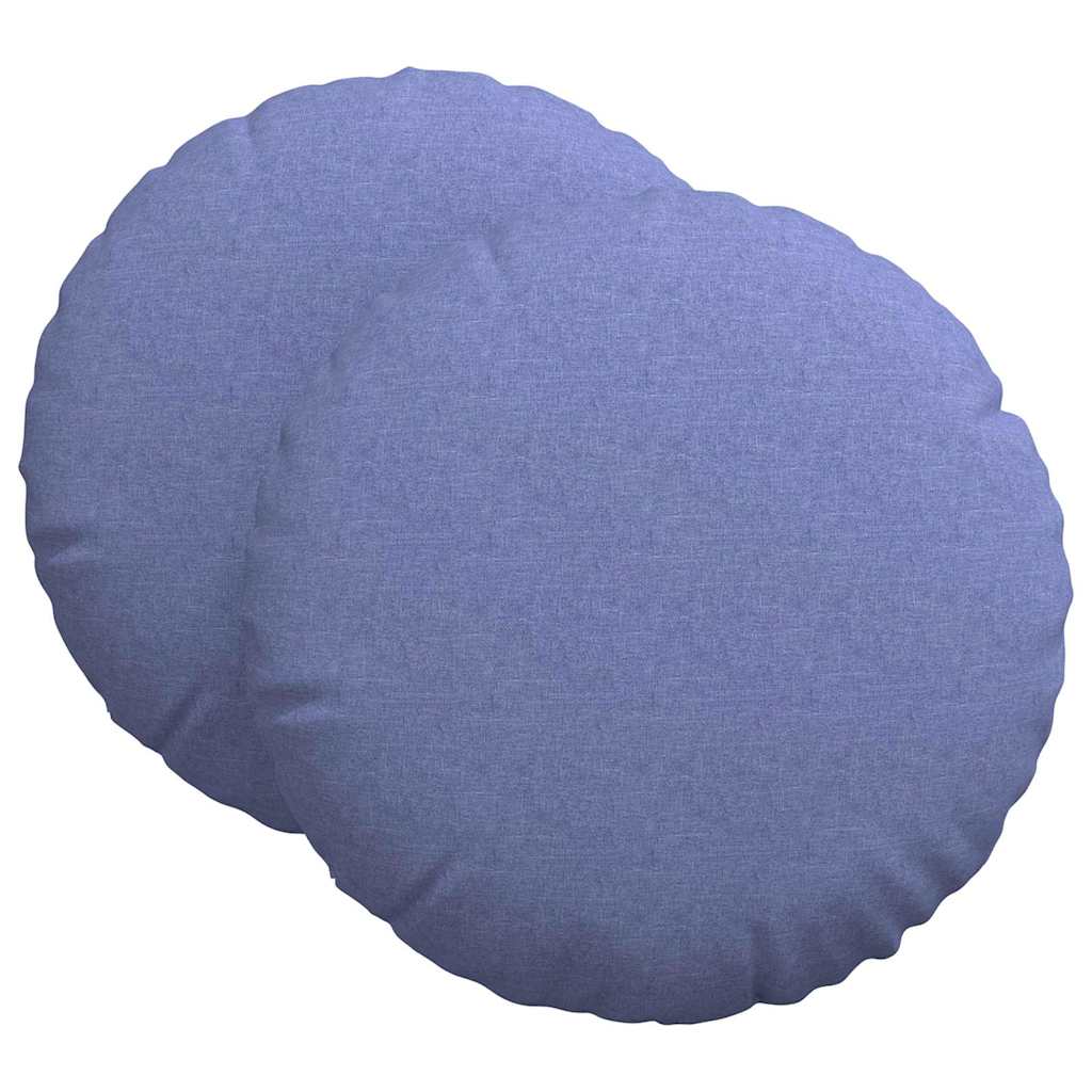 Vidaxx Sitzkissen 2 Stück Jeansblau ø80 x 29 cm Stoff