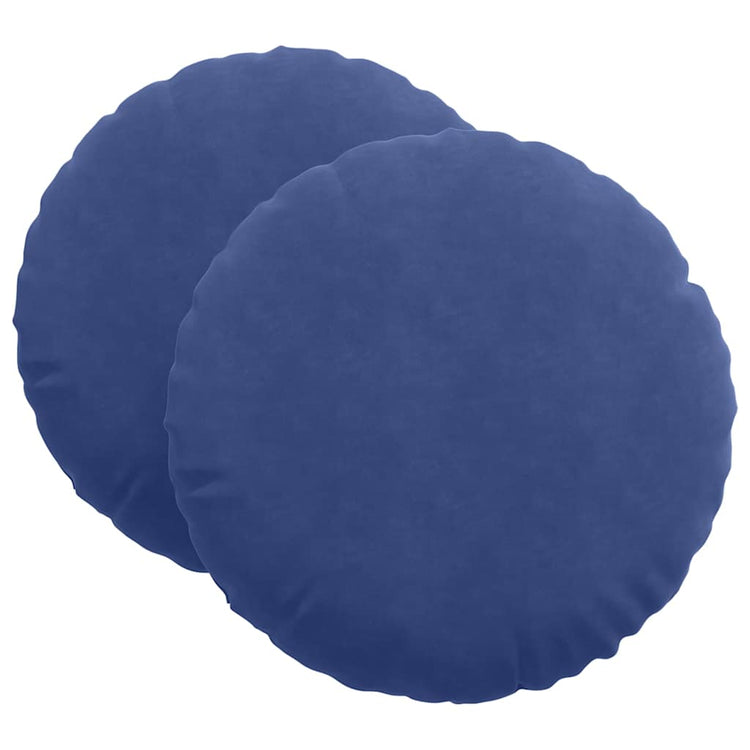 Vidaxx Sitzkissen 2 Stück polizeiblau ø 40 x 13 cm Samt