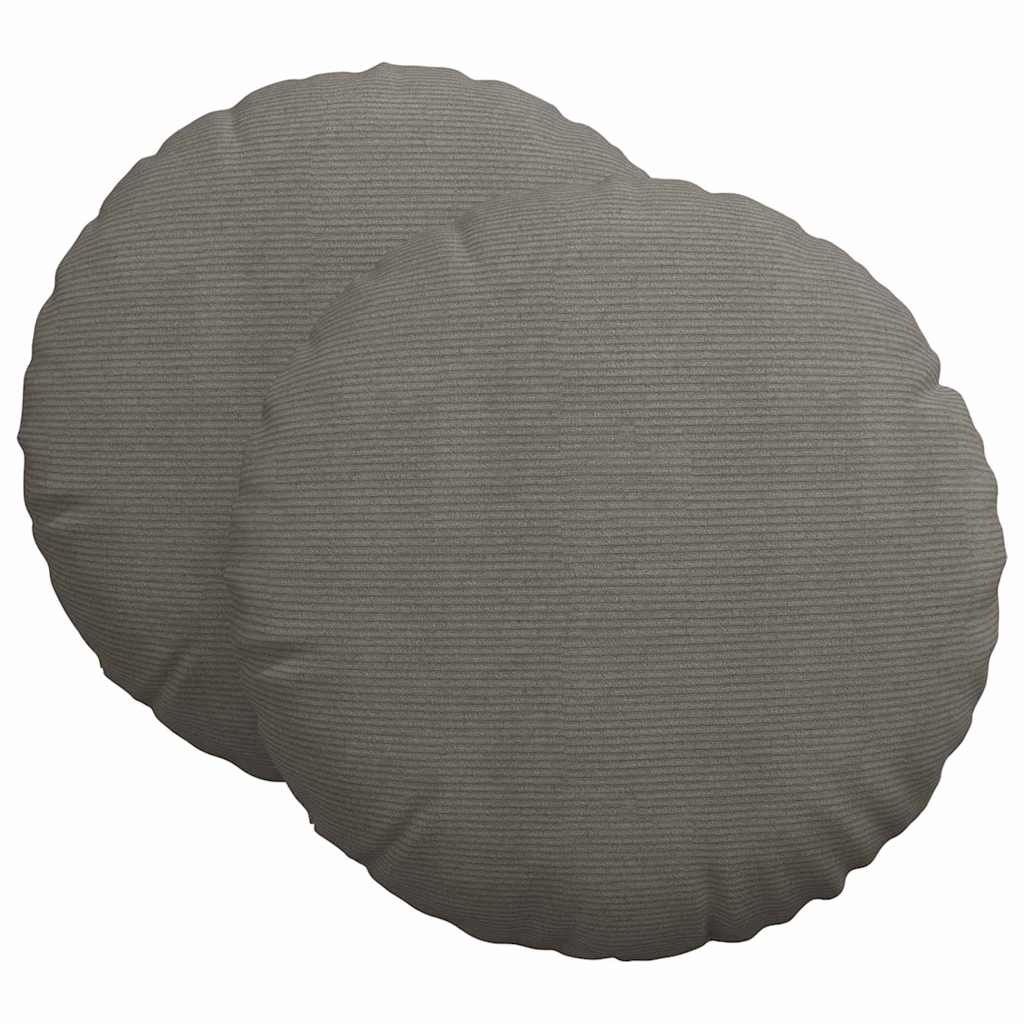 VidaXL Sitzkissen 2 Stück hellgrau ø 80 cm Baumwollstoff