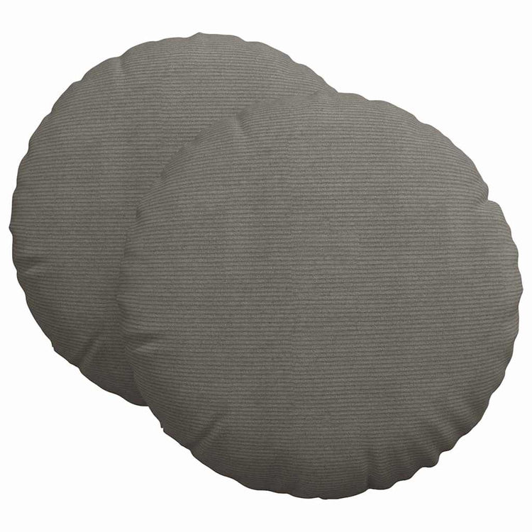 VidaXL Sitzkissen 2 Stück hellgrau ø 80 cm Baumwollstoff