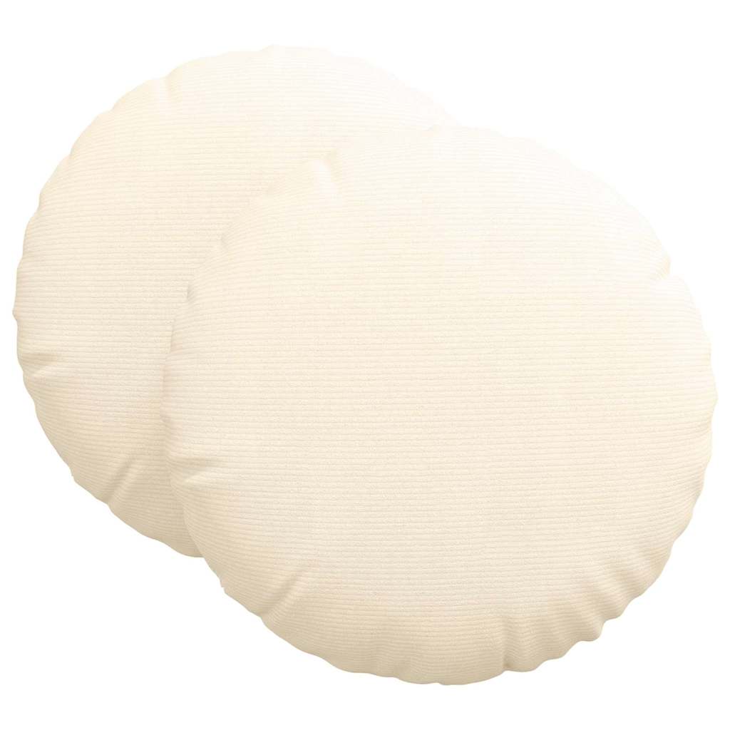 Vidaxx Sitzkissen 2 Stück creme ø 80 cm Baumwollstoff