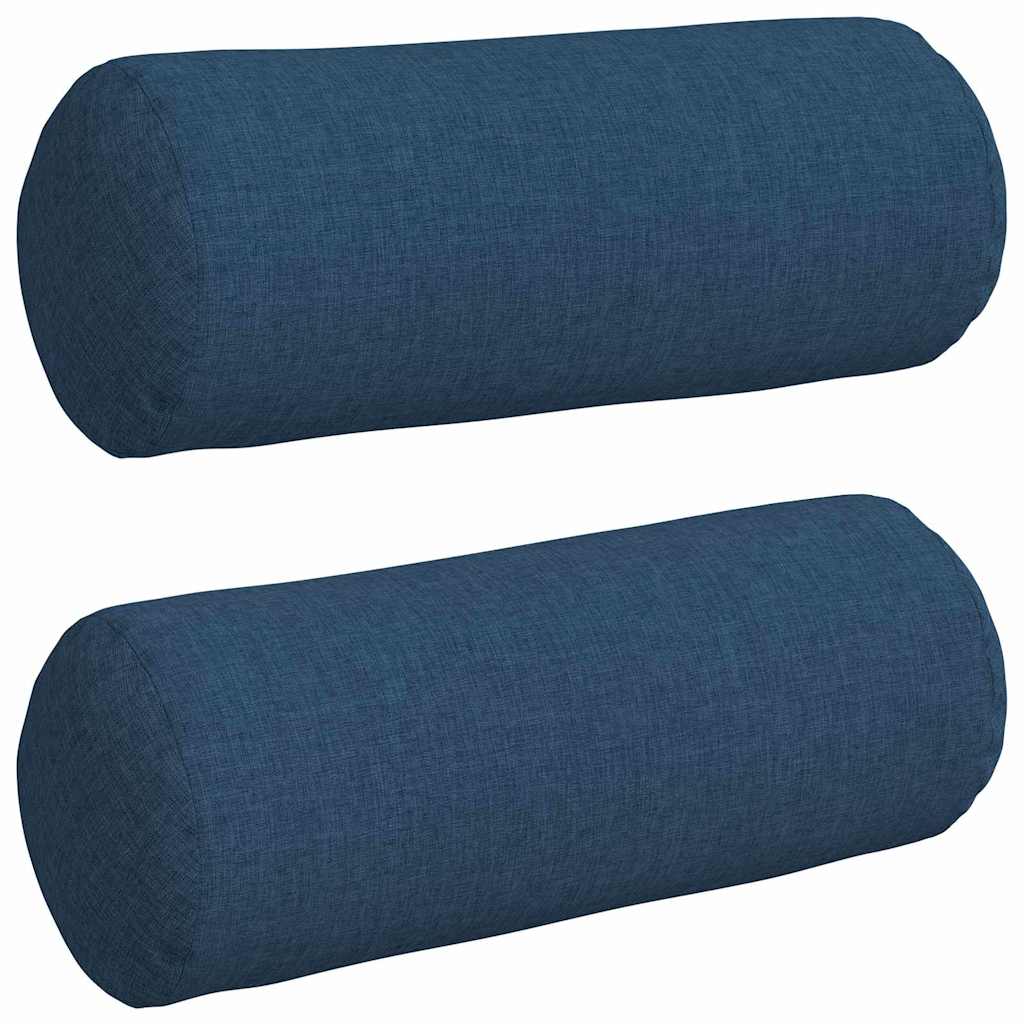 VidaXL Nackenkissen 2 Stück blau ø 15 x 40 cm Stoff