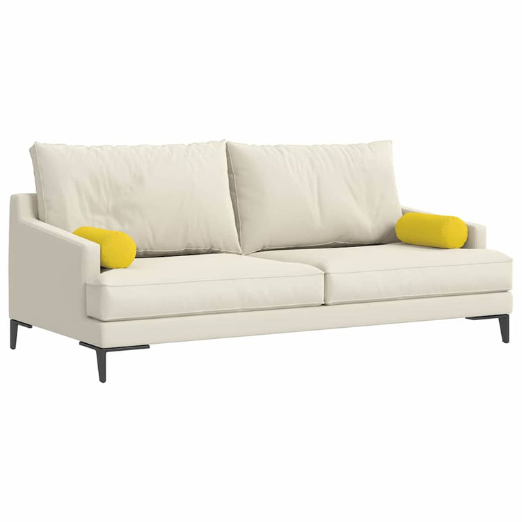 VidaXL Nackenkissen 2 Stück hellgelb ø 15 x 40 cm Stoff