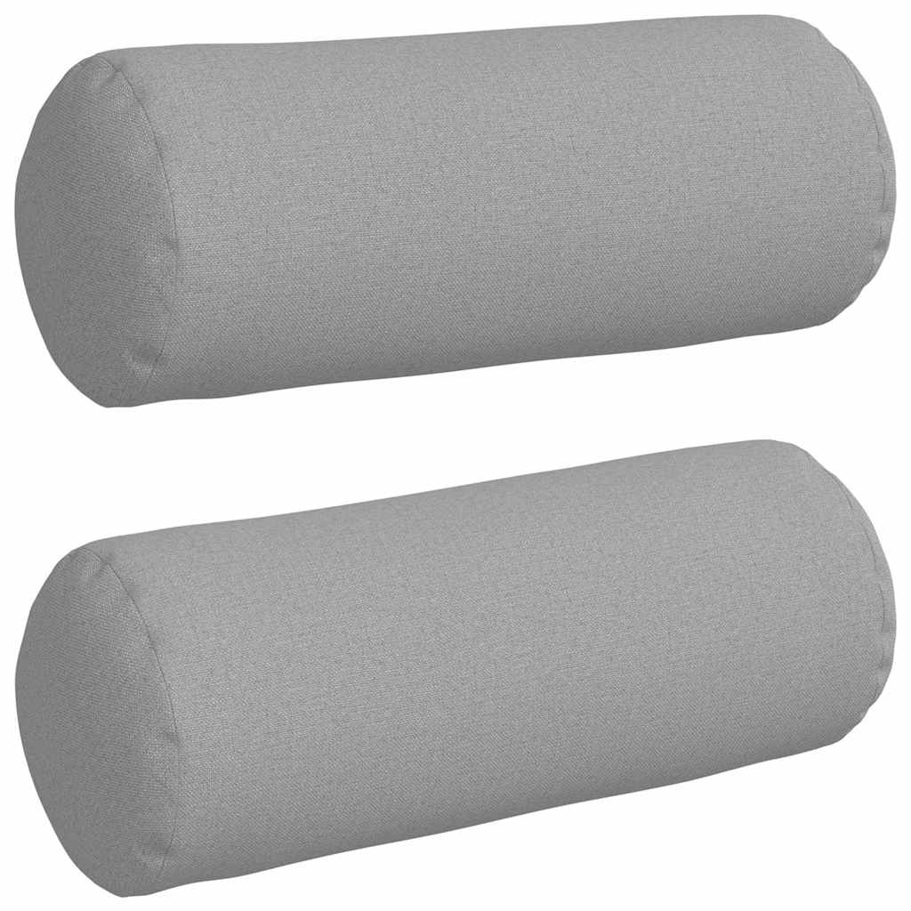 VidaXL Nackenkissen 2 Stück Wolkengrau ø 15 x 40 cm Stoff