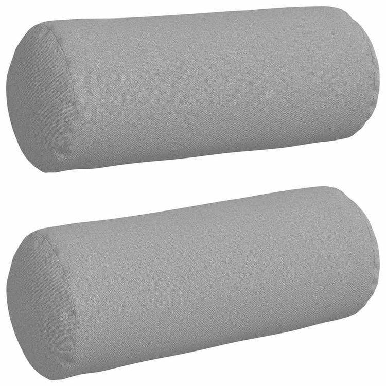 VidaXL Nackenkissen 2 Stück Wolkengrau ø 15 x 40 cm Stoff
