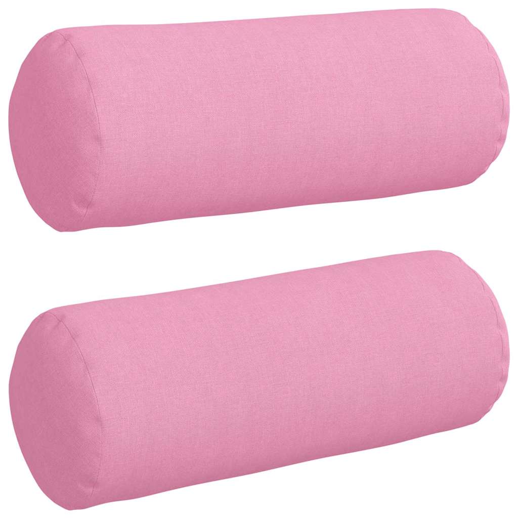 VidaXL Nackenkissen 2 Stück rosa ø 15 x 40 cm Stoff