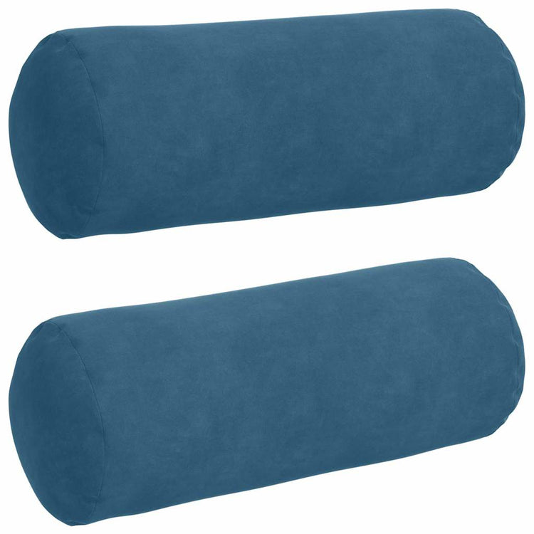 VidaXL Nackenkissen 2 Stück blau ø 15 x 40 cm Cordstoff