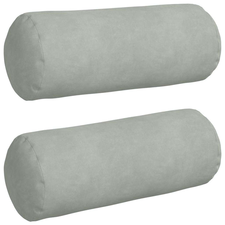 VidaXL Nackenkissen 2 Stück hellgrau ø 15 x 40 cm Cordstoff