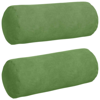 VidaXL Nackenkissen 2 Stück hellgrün ø 15 x 40 cm Cordstoff