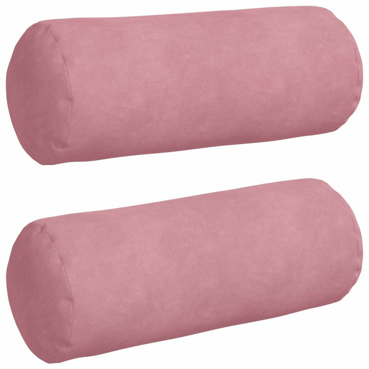 VidaXL Nackenkissen 2 Stück rosa ø 15 x 40 cm Kordelstoff