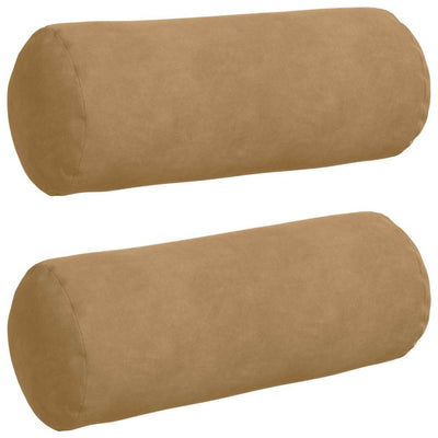 Vidaxx Nackenkissen 2 Stück braun ø 15 x 40 cm Cordstoff