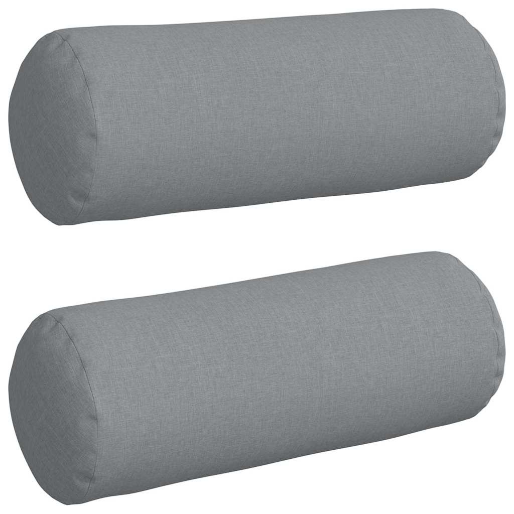 VidaXL Nackenkissen 2 Stück hellgrau ø 25 x 70 cm Stoff