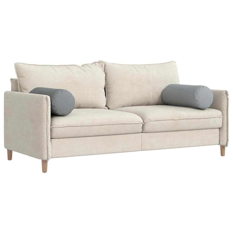 VidaXL Nackenkissen 2 Stück hellgrau ø 25 x 70 cm Stoff