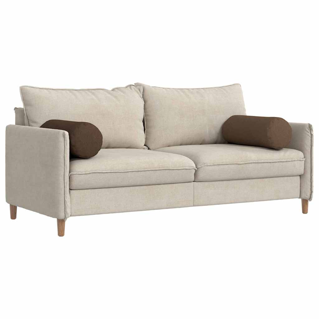 VidaXL Nackenkissen 2 Stück braun ø 25 x 70 cm Stoff