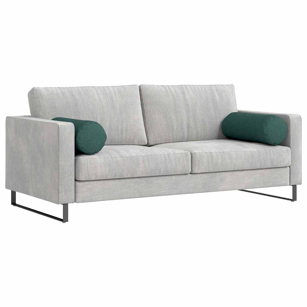 VidaXL Nackenkissen 2 Stück dunkelgrün ø 25 x 70 cm Stoff