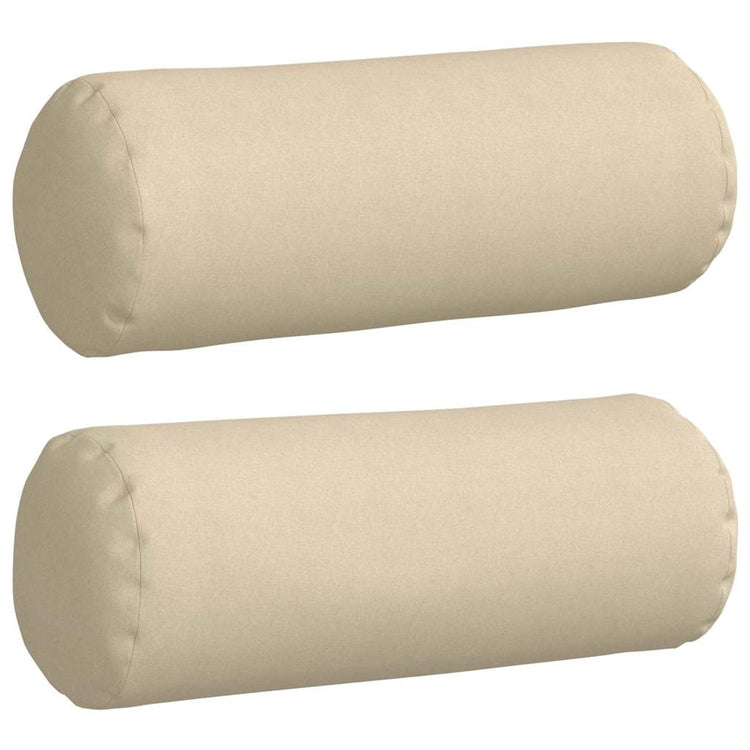 VidaXL Nackenkissen 2 Stück Creme ø 25 x 70 cm Stoff