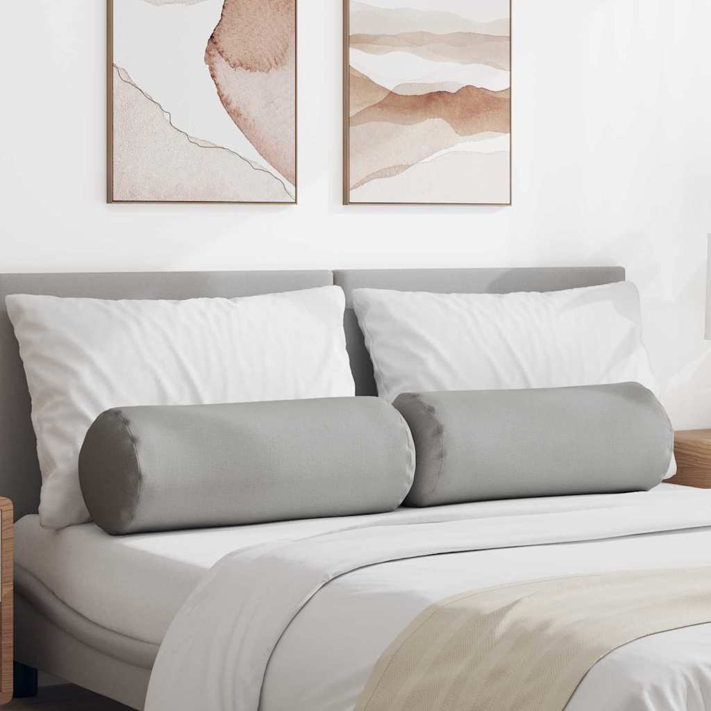 VidaXL Nackenkissen 2 Stück Wolkengrau ø 25 x 70 cm Stoff