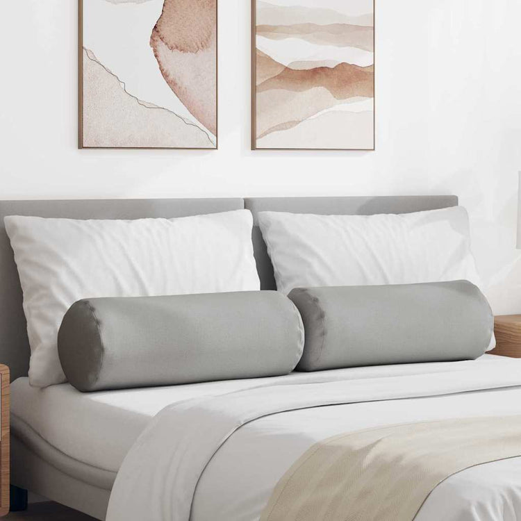 VidaXL Nackenkissen 2 Stück Wolkengrau ø 25 x 70 cm Stoff