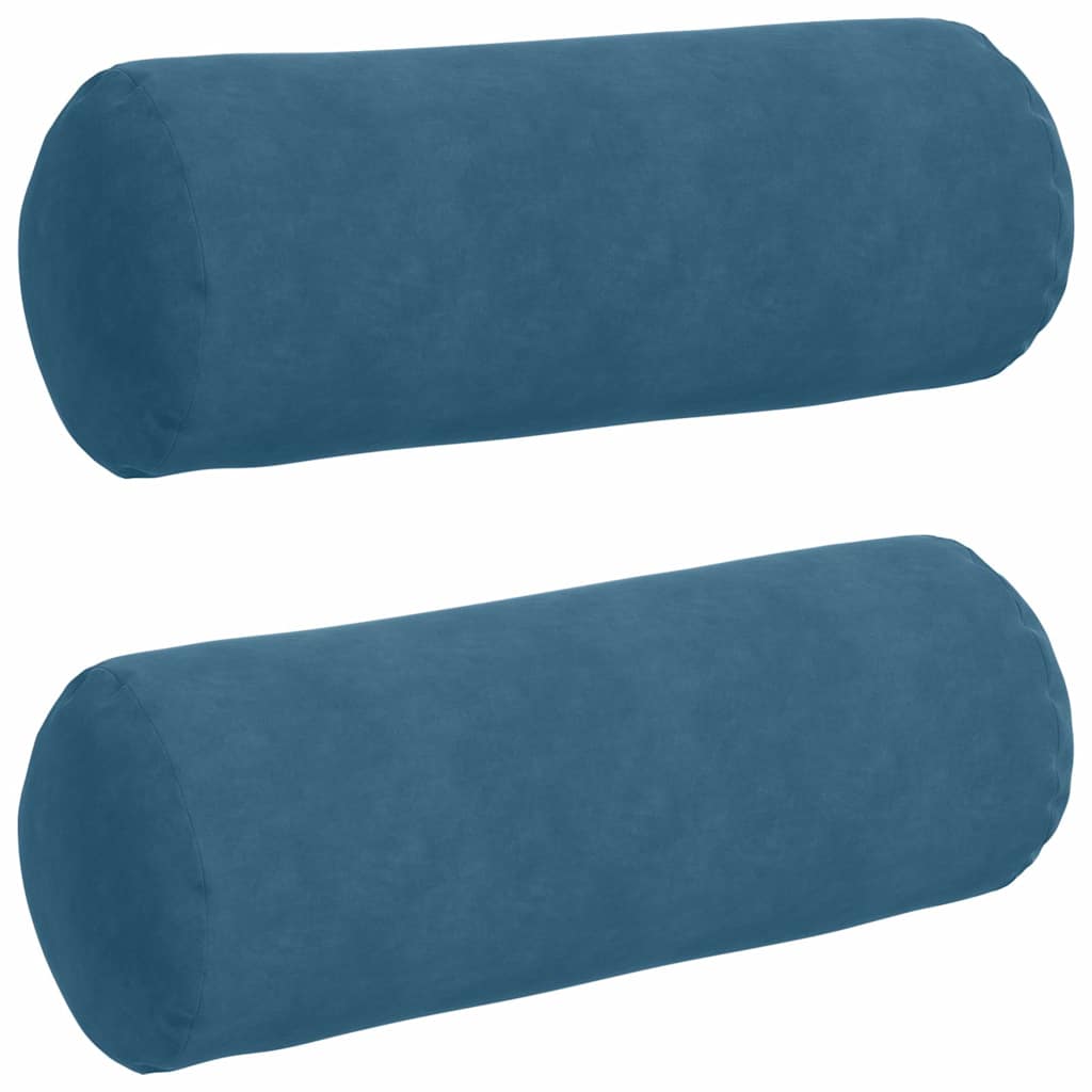 Vidaxx Nackenkissen 2 Stück blau ø 25 x 70 cm Cordstoff