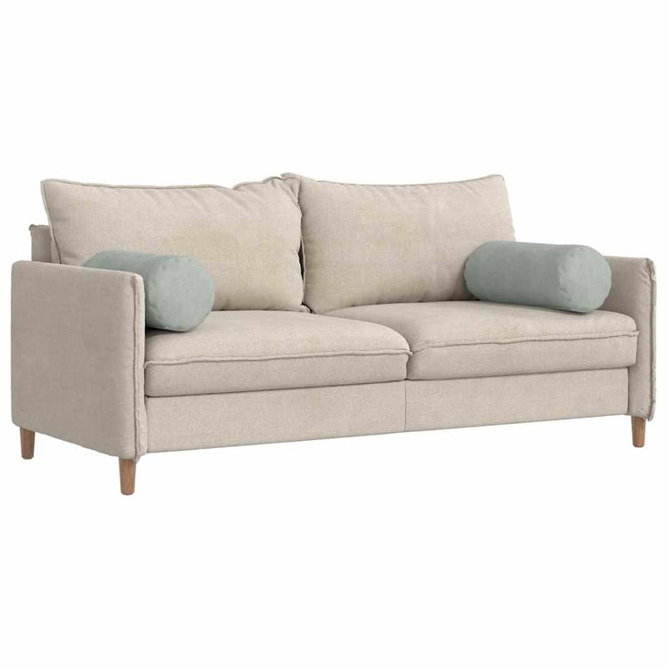 VidaXL Nackenkissen 2 Stück hellgrau ø 25 x 70 cm Cordstoff