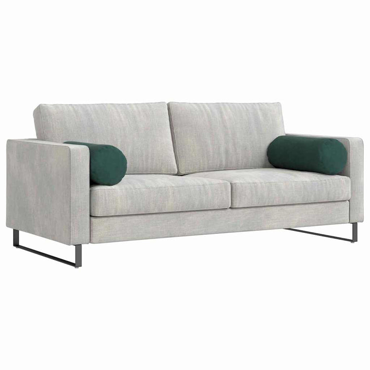VidaXL Nackenkissen 2 Stück dunkelgrün ø 25 x 70 cm Cordstoff