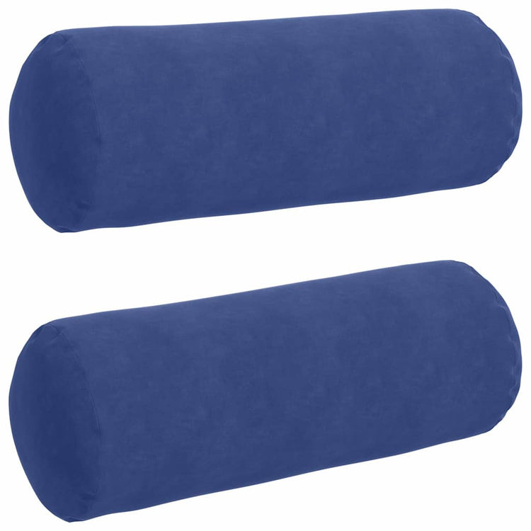 VidaXL Nackenkissen 2 Stück Polizeiblau ø 25 x 70 cm Cordstoff
