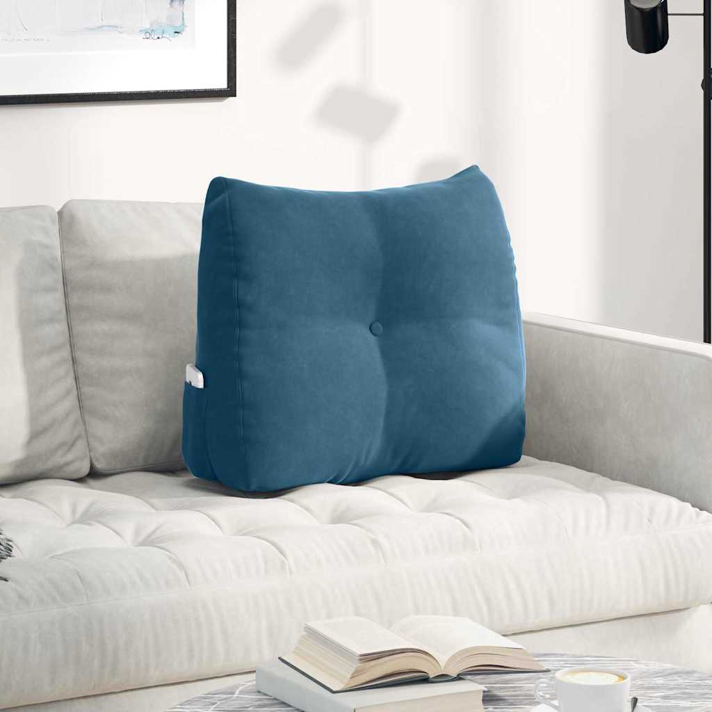 Vidaxx Rückenkissen blau 60 x 24 x 50 cm Samt