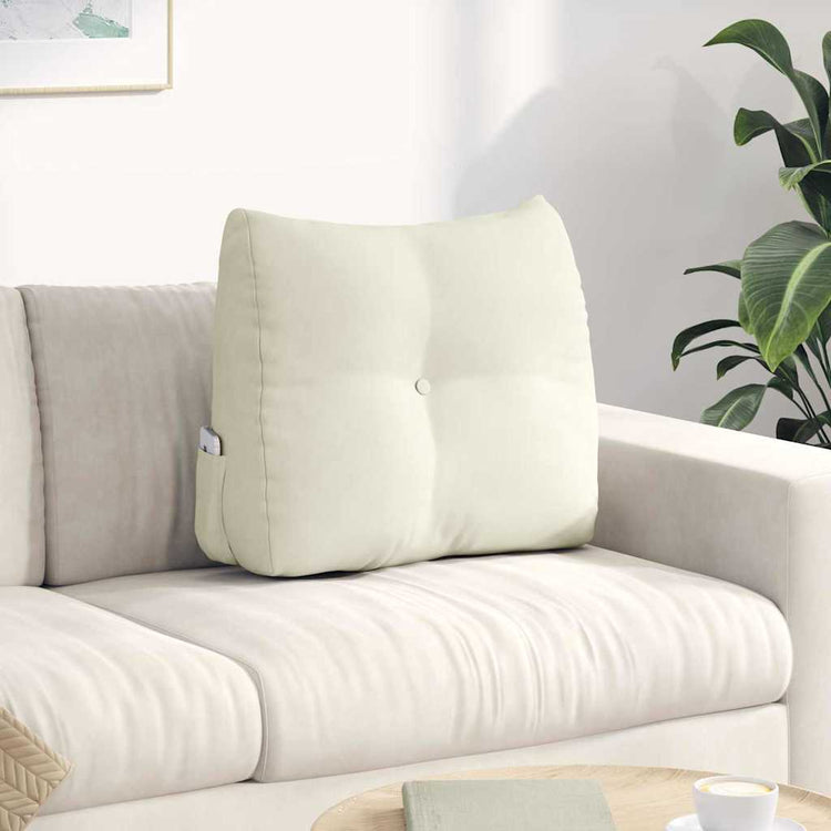 Vidaxx Rückenkissen Creme 60 x 24 x 50 cm Samt