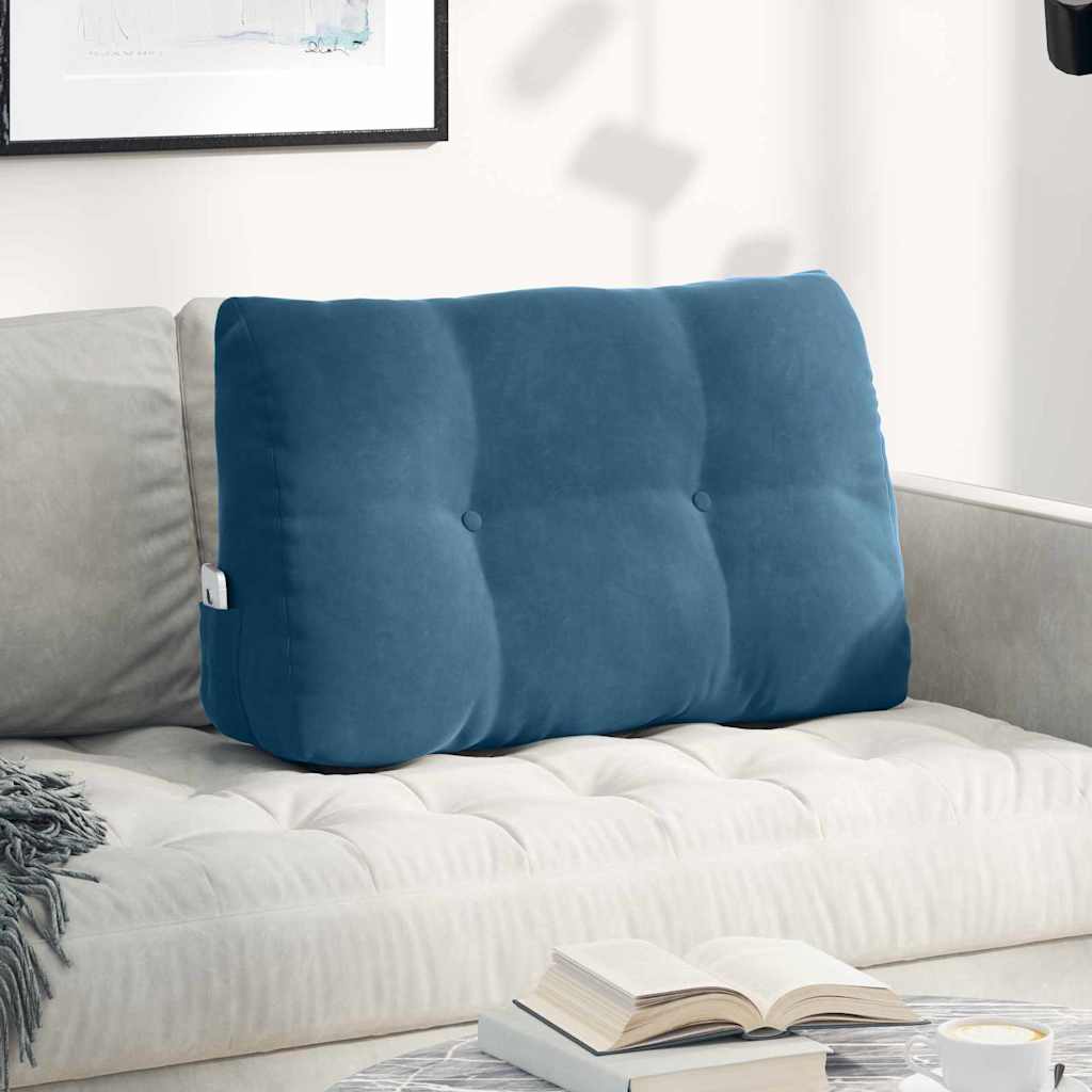 Vidaxx Rückenkissen Blau 80 x 24 x 50 cm Samt