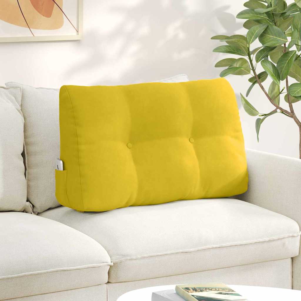 Vidaxx Rückenkissen gelb 80 x 24 x 50 cm Samt