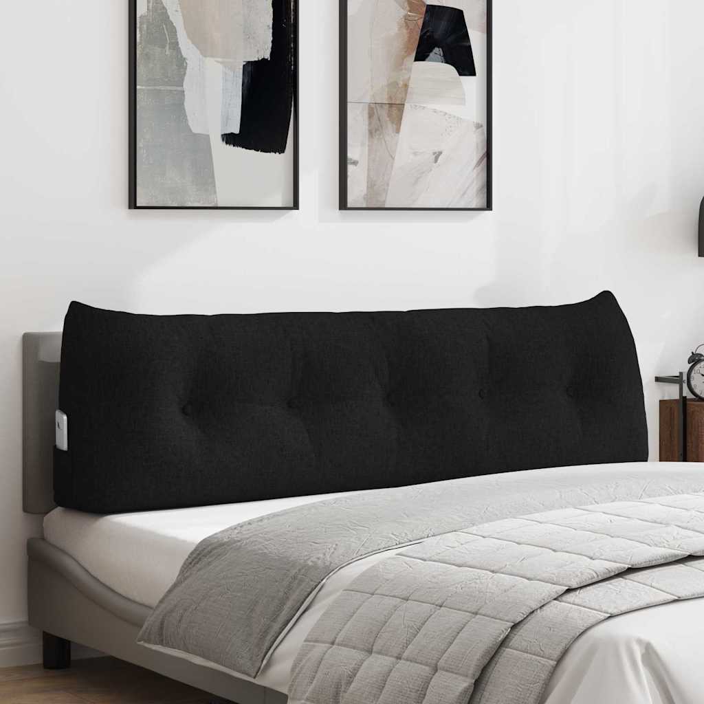 Vidaxx Rückenkissen schwarz 160 x 24 x 50 cm Stoff