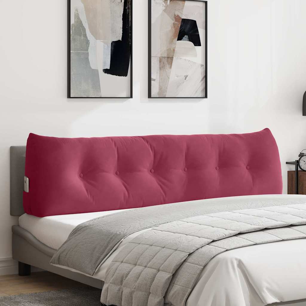 Vidaxx Rückenkissen weinrot 180 x 24 x 50 cm Samt