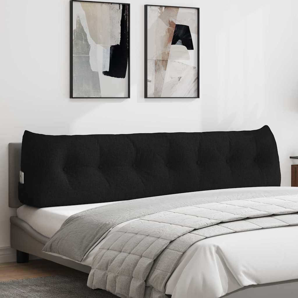 VidaXL Rückenkissen schwarz 200 x 24 x 50 cm Stoff