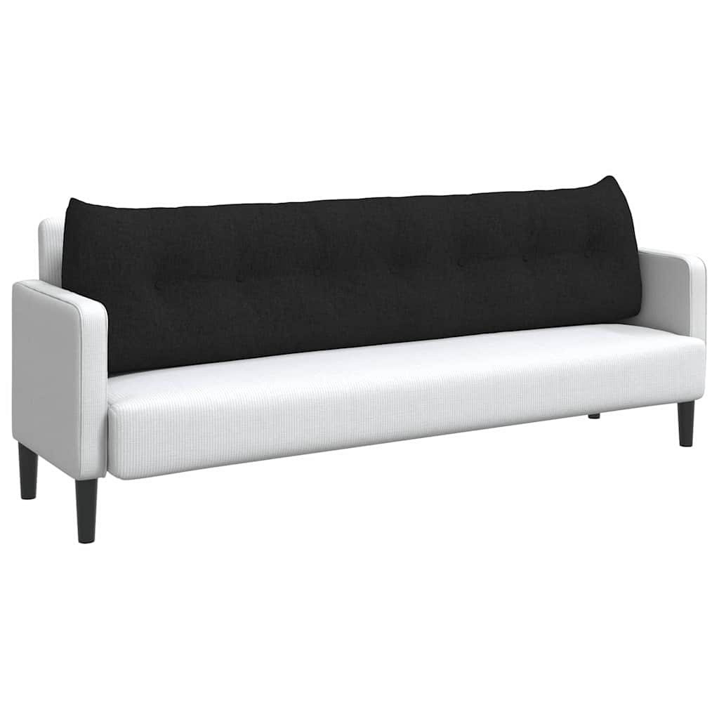 VidaXL Rückenkissen schwarz 200 x 24 x 50 cm Stoff