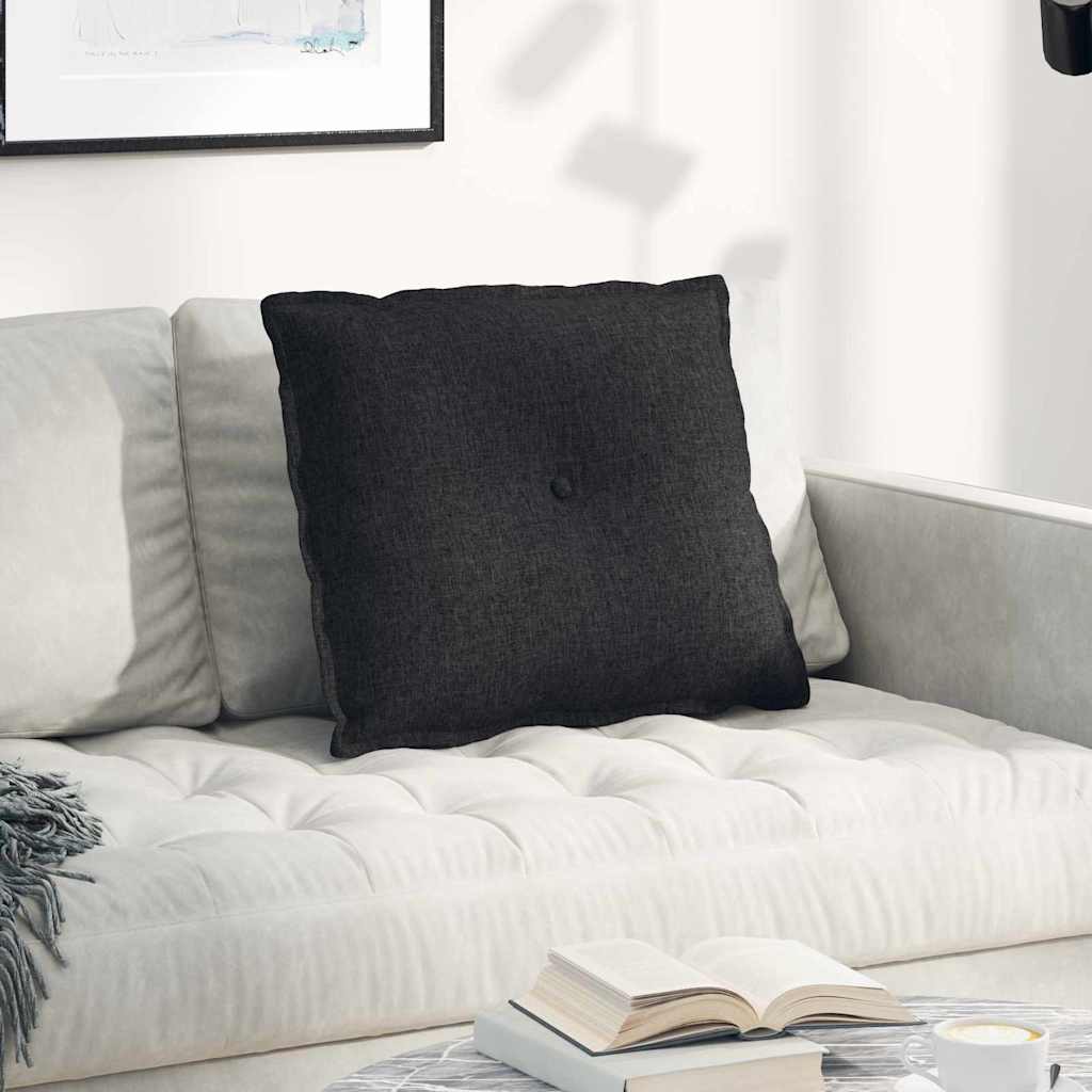 VidaXL Rückenkissen schwarz 60 x 19 x 50 cm Stoff