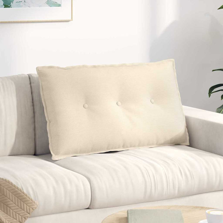 Vidaxx Rückenkissen Creme 80 x 50 cm Cordstoff