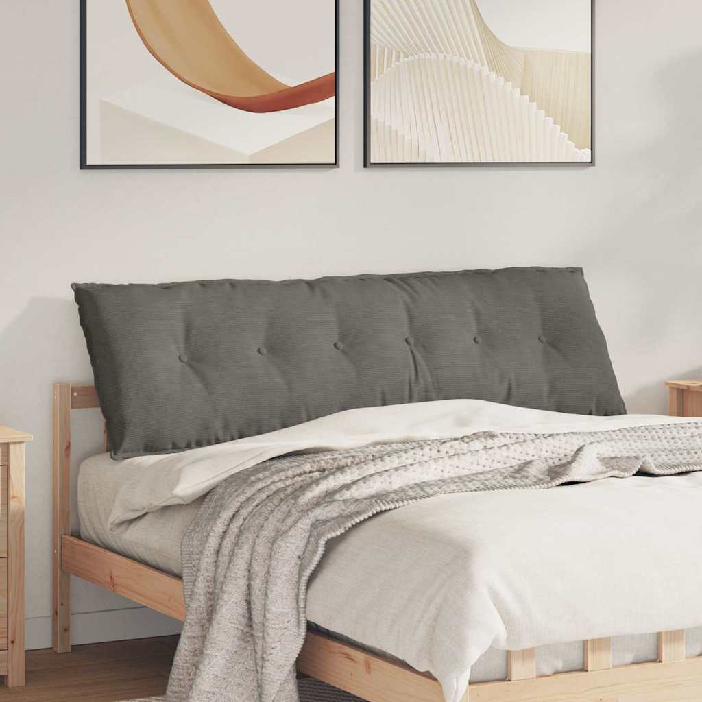 Vidaxx Rückenkissen hellgrau 160 x 50 cm Cordstoff