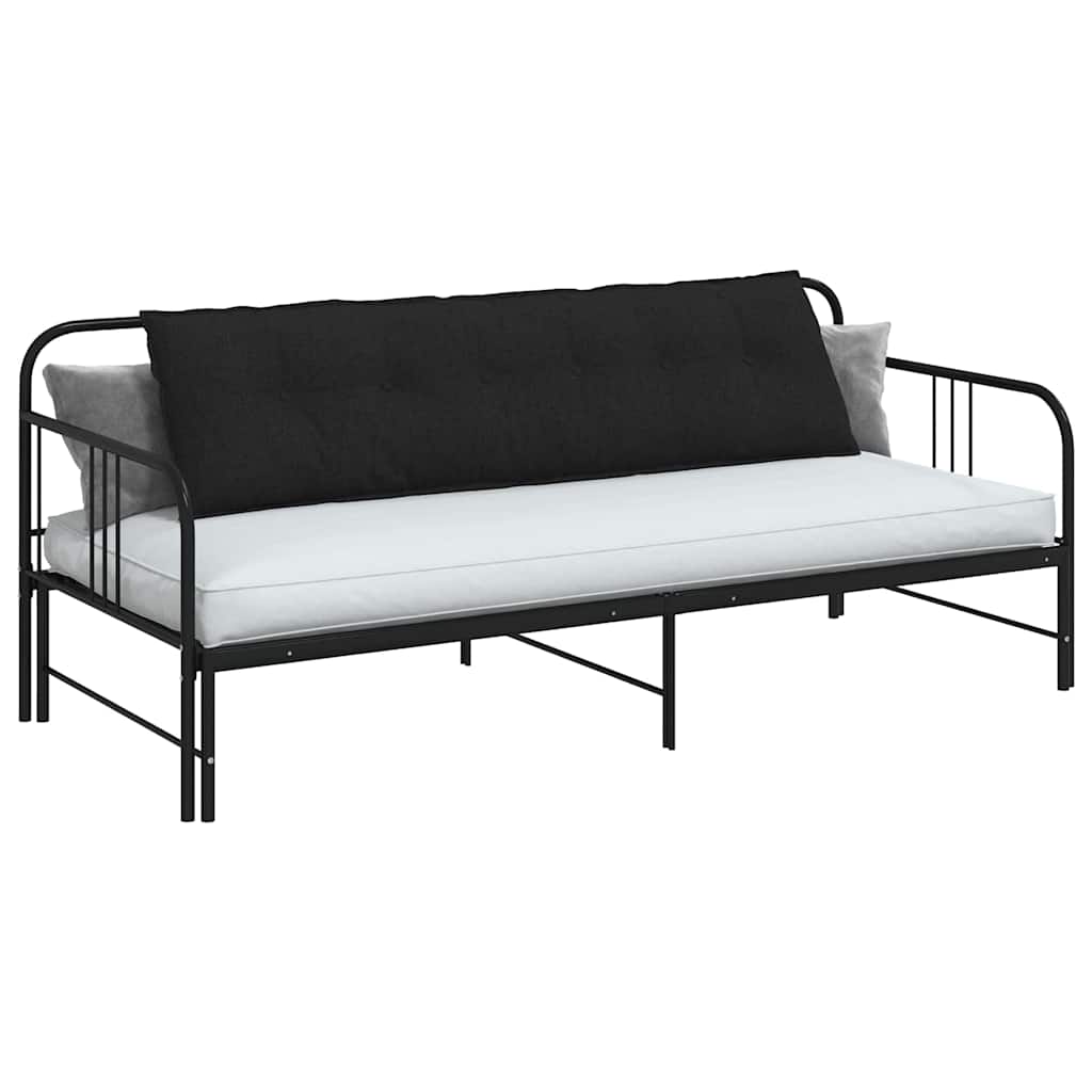Vidaxx Rückenkissen schwarz 180 x 19 x 50 cm Stoff