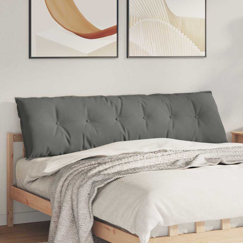 Vidaxx Rückenkissen dunkelgrau 180 x 50 cm aus Mikrofaserstoff