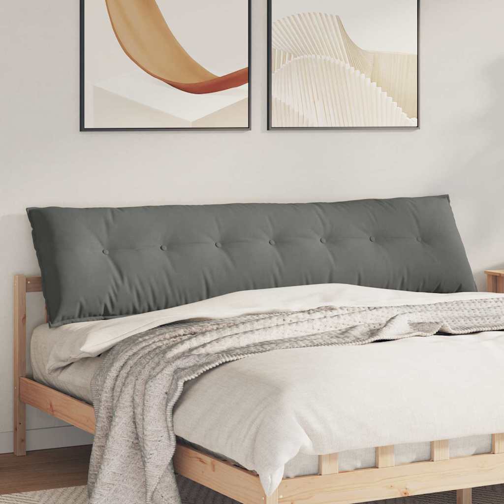 Vidaxx Rückenkissen dunkelgrau 200 x 50 cm aus Mikrofaserstoff