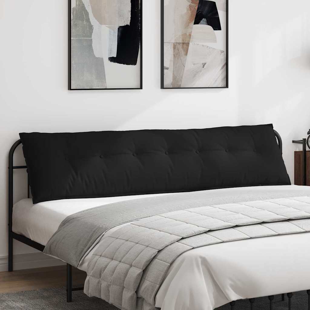 Vidaxx Rückenkissen schwarz 200 x 50 cm aus Mikrofaserstoff