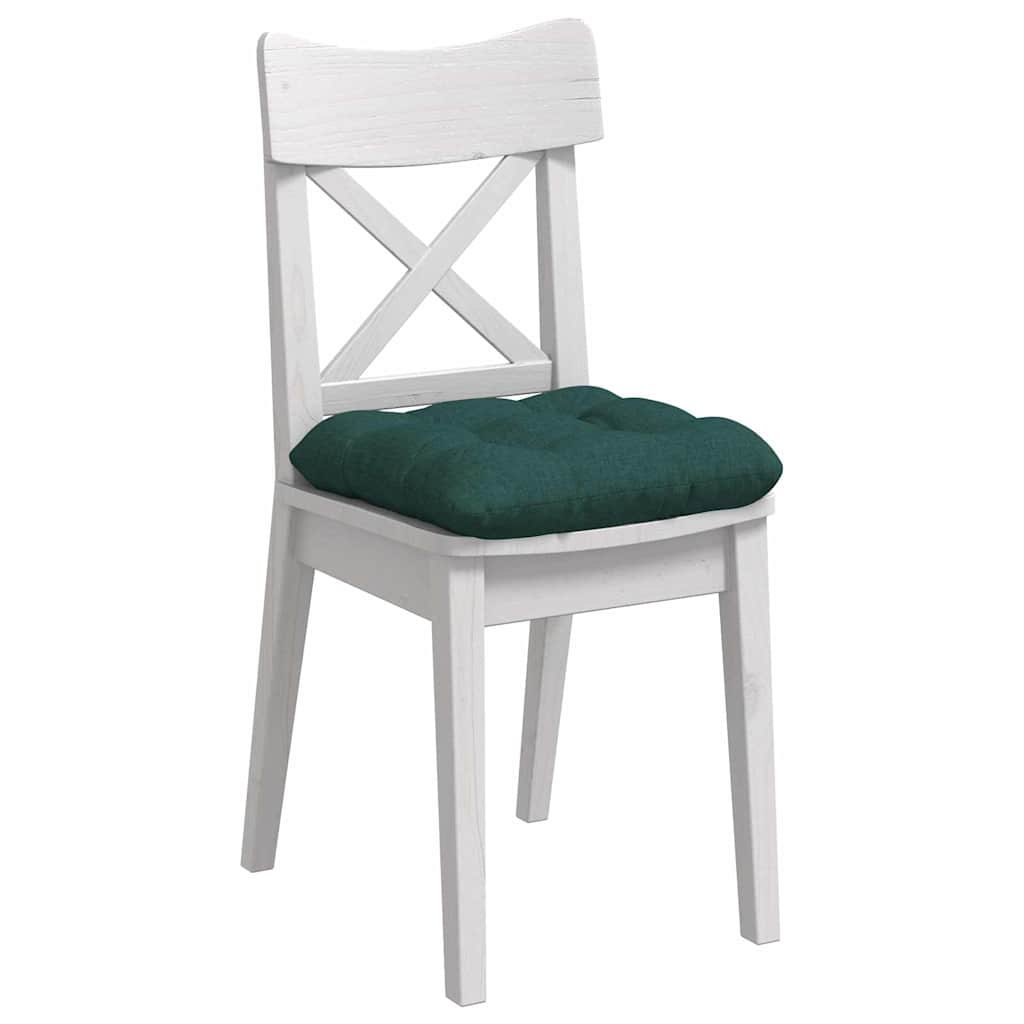 VidaXL Sitzkissen 4 Stück dunkelgrün 40 x 40 x 12 cm Stoff